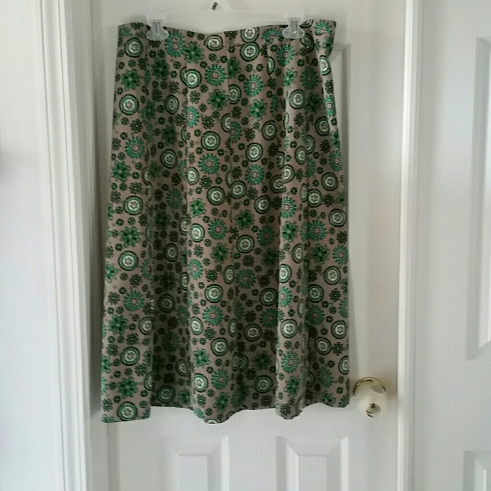 Knee length, rarely worn skirt